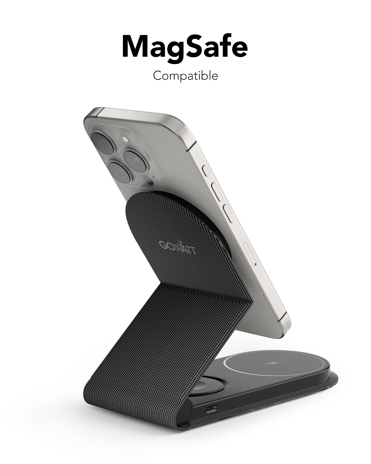 Fodable 3-in-1 MagSafe Wireless Charging Stand for iPhone, AirPods, and Apple Watch